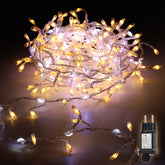 SALCAR LED Lichterkette Außen, Warmweiß & Kaltweiß, 14 Modi, Timer & Memory, IP44 Wasserdicht, Weihnachtsbeleuchtung für Garten, Balkon, Party, Hochzeit